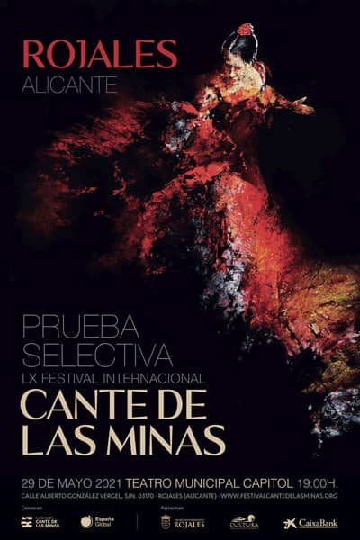 Cartel LX FESTIVAL INTERNACIONAL CANTE DE LAS MINAS Selección Rojales Alicante 2021 fotos del concierto