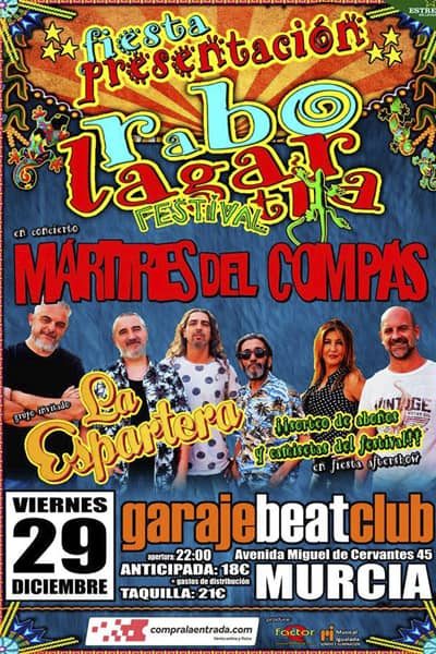 Cartel Presentacion del Festival Rabo Lagartija 2018 Murcia 2017 fotos del concierto