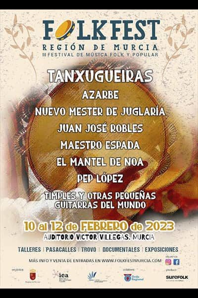 Cartel del festival III FOLKFEST Murcia 2023 en fotosdelconcierto