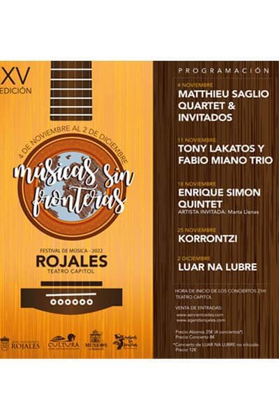 cartel de Musicas Sin Fronteras Jazz Rojales Alicante 2022 jazz 2022